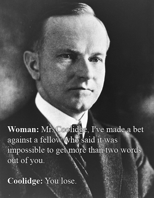 Calvin Coolidge Vs. Some Random Lady At A White House Dinner